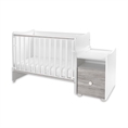 Bed TREND PLUS NEW white+artwood Bed TREND PLUS NEW white /baby bed+cupboard/